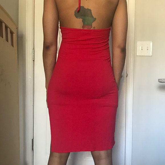 Red Halter Dress - Picture 4 of 4